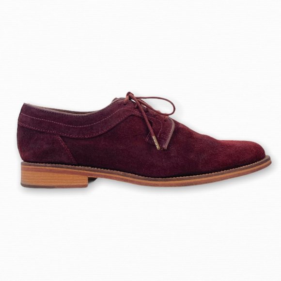 J SHOES Viceroy Red Suede Leather Blucher Oxford Shoes main image 8